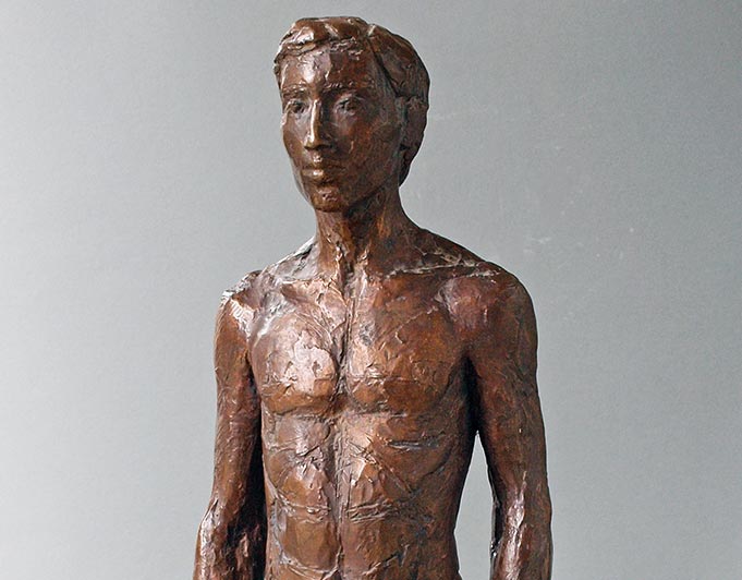 stehende männliche Figur aus Bronze von Klaus Kütemeier