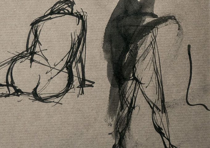 FrauenStudie Tusche-Federzeichnung von Klaus Kütemeier